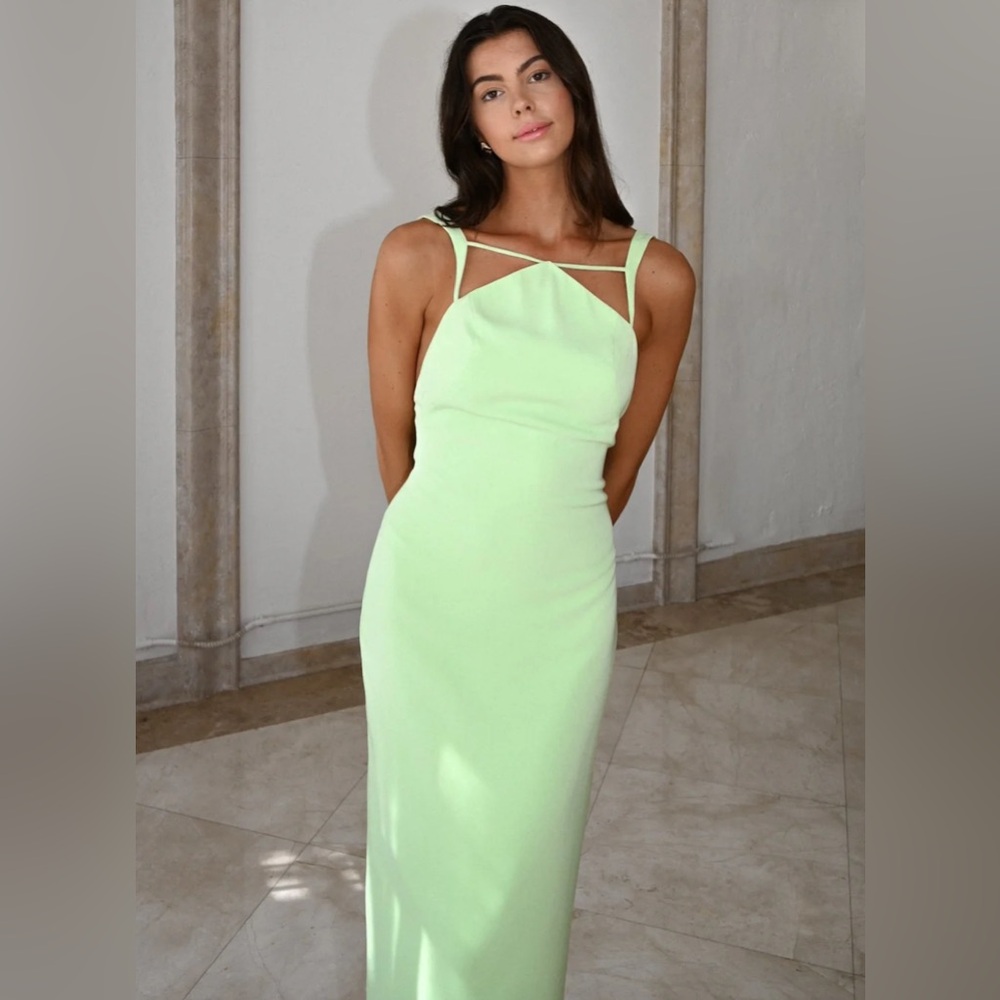 yllw (yellow) Remington Dress in Pea Green